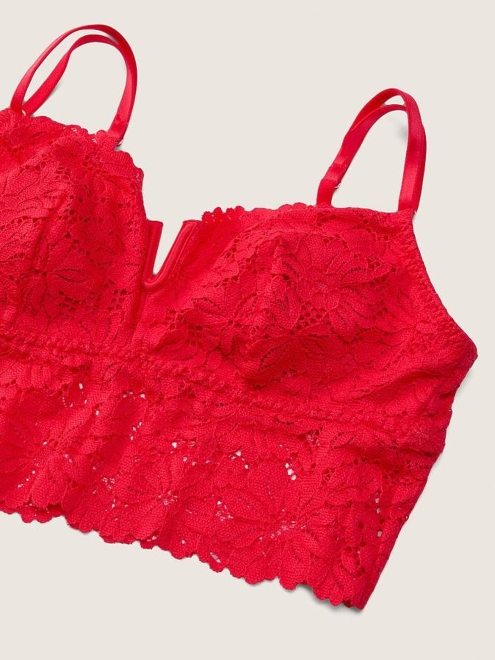 Victorias Secret Lace Bralette - Red